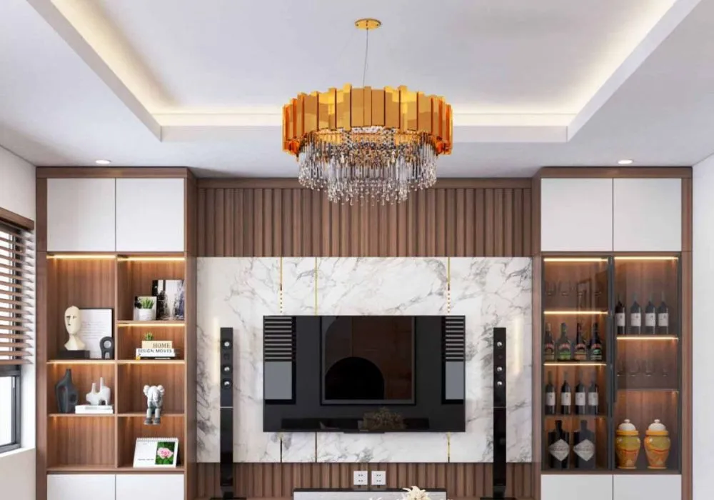 kệ tivi vách ngăn phòng khách