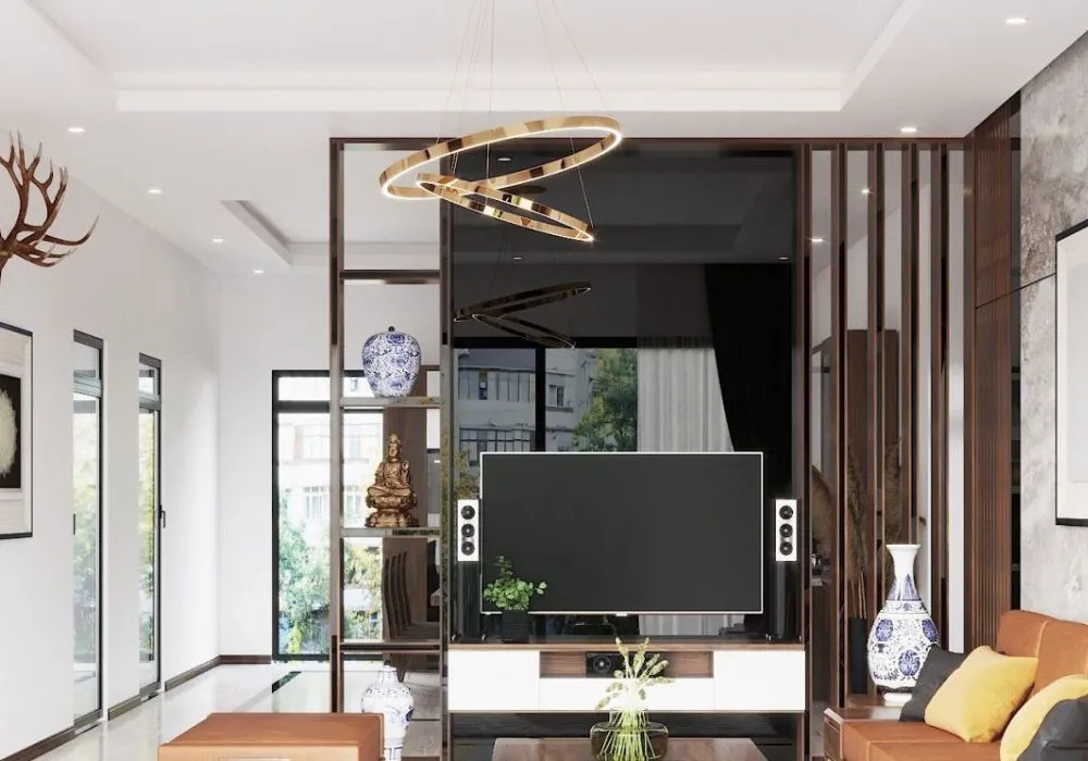 kệ tivi vách ngăn phòng khách