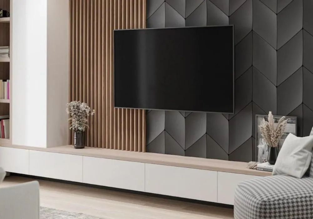 kệ tivi vách ngăn phòng khách