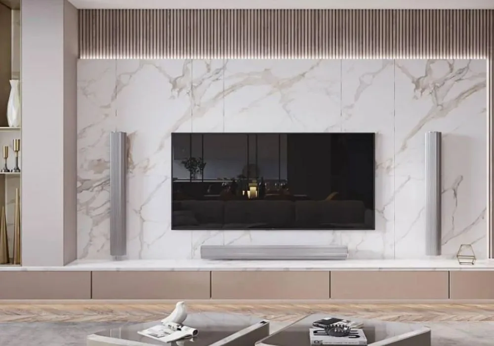 kệ tivi vách ngăn phòng khách