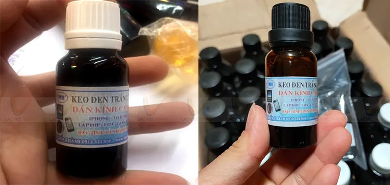 Keo đen chuyên để dán màng loa,sệt, có thể đàn hồi theo nhịp giao động của màng và gân loa