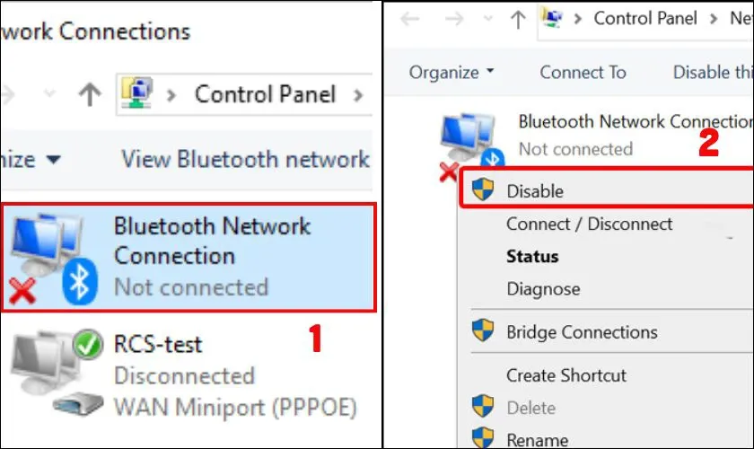 Kích hoạt hoặc làm mới kết nối mạng Bluetooth trên máy tính cây