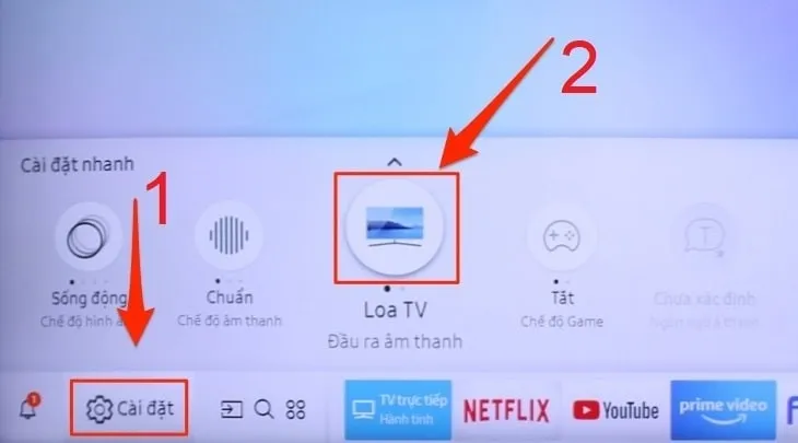 Bật chế độ bluetooth trên tivi