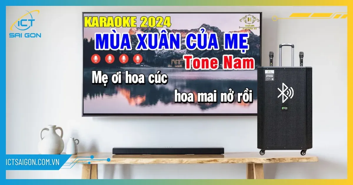 Hình ảnh minh họa việc kết nối loa kéo với tivi Samsung