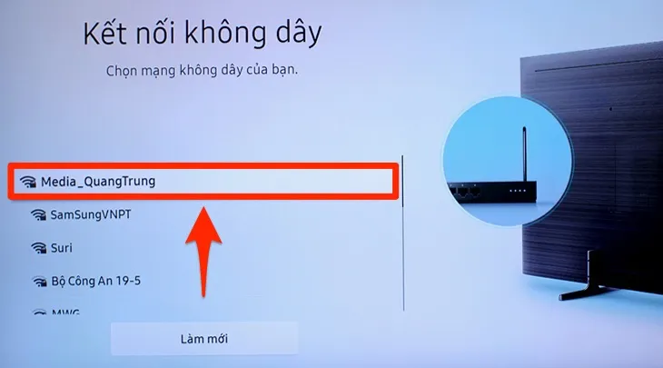 Lựa chọn loại mạng không dây để tivi bắt sóng wifi trong gia đình
