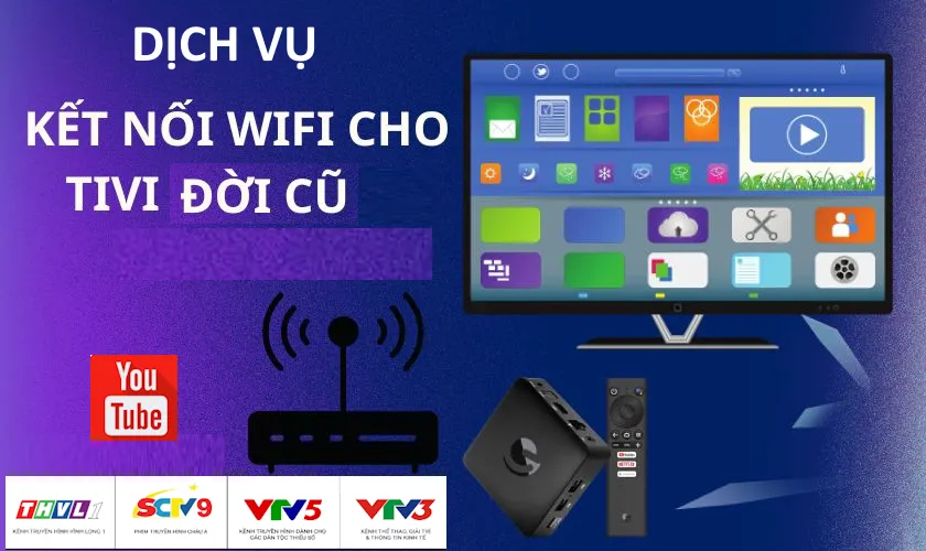 Nâng cấp tivi Samsung đời cũ với đầu thu wifi chuyên dụng