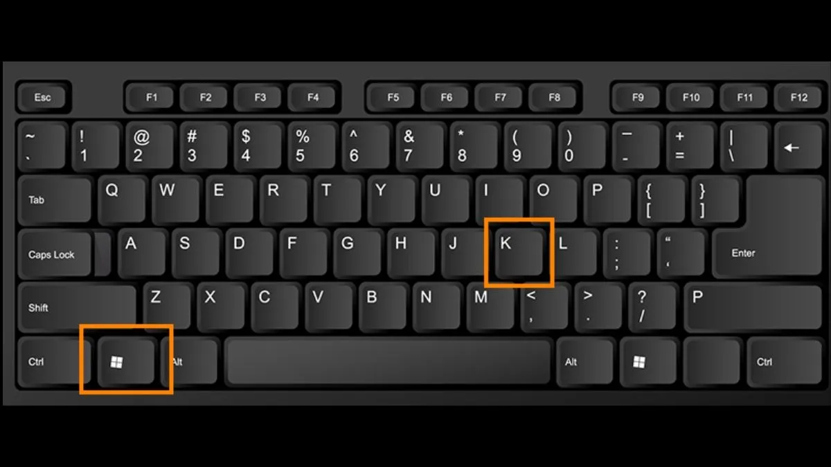 Nhấn tổ hợp phím Windows + K để mở kết nối không dây