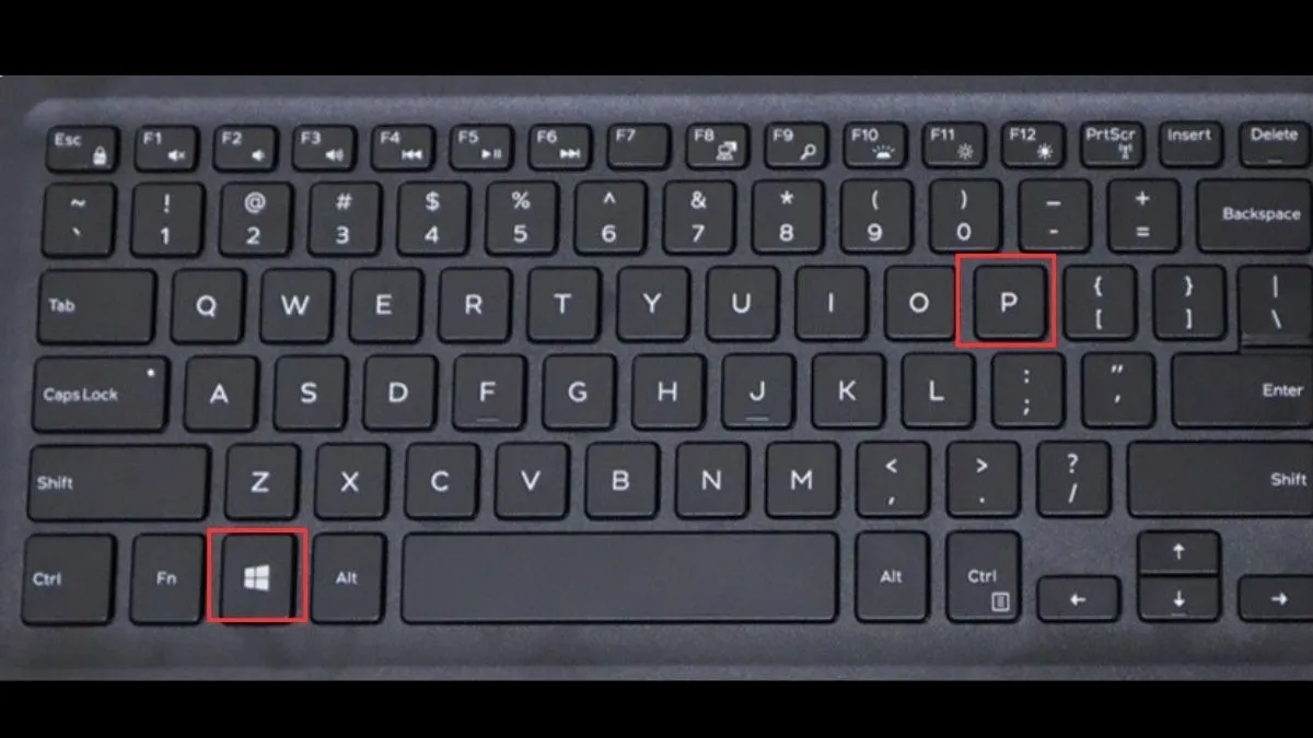 Sử dụng Windows + P để chọn chế độ hiển thị