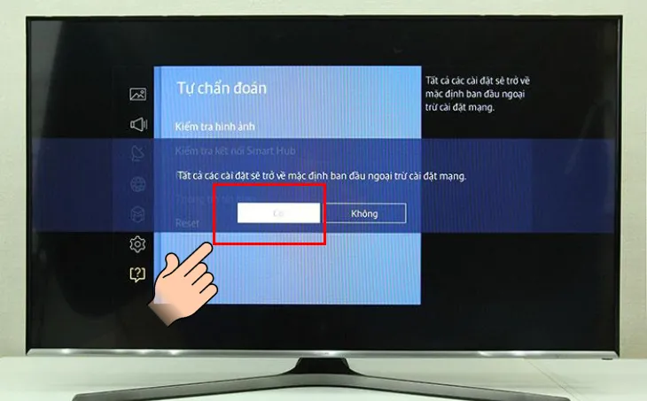 nhấn chọn Có để xác nhận