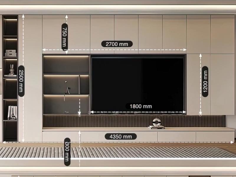 Kích Thước Kệ Tivi Treo Tường Chuẩn: Hướng Dẫn Chi Tiết Cho Không Gian Hiện Đại