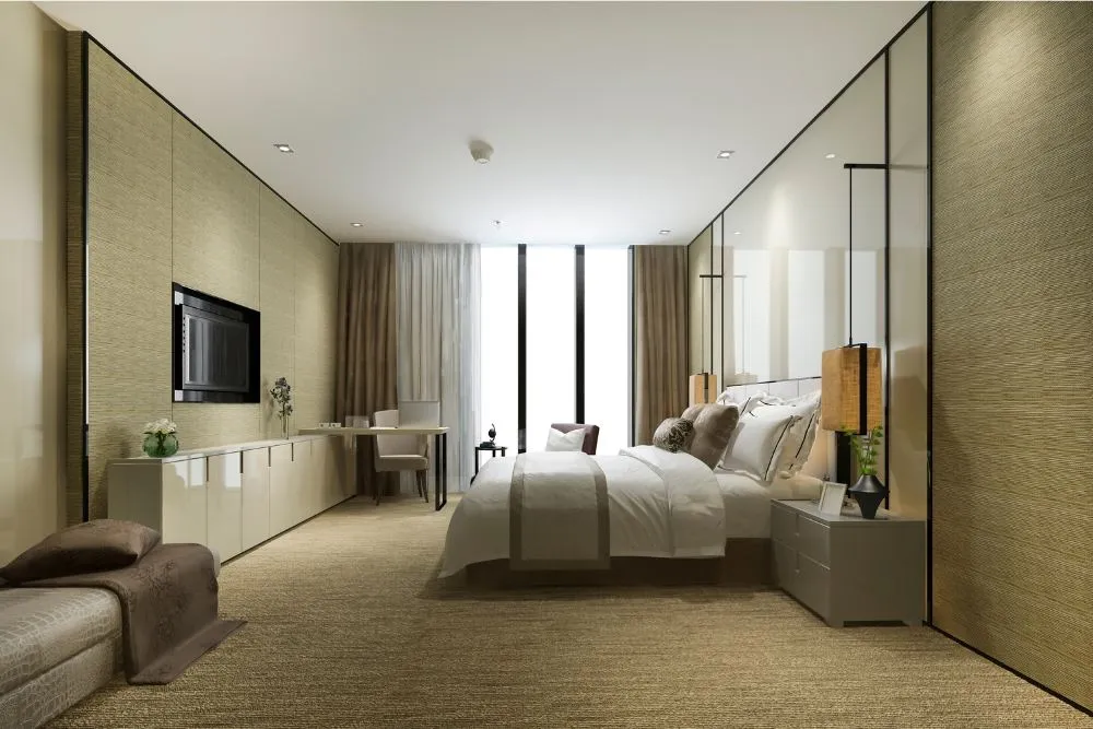 Việc lựa chọn kích thước kệ tivi phòng ngủ rất quan trọng để đảm bảo tính thẩm mỹ