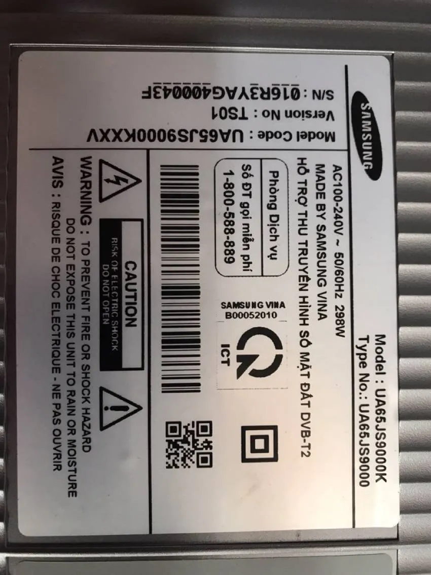 Người dùng cần lưu ý đối chiếu thông tin khi kiểm tra năm sản xuất tivi Samsung cũ