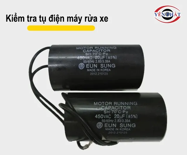 kiểm tra tụ điện máy rửa xe