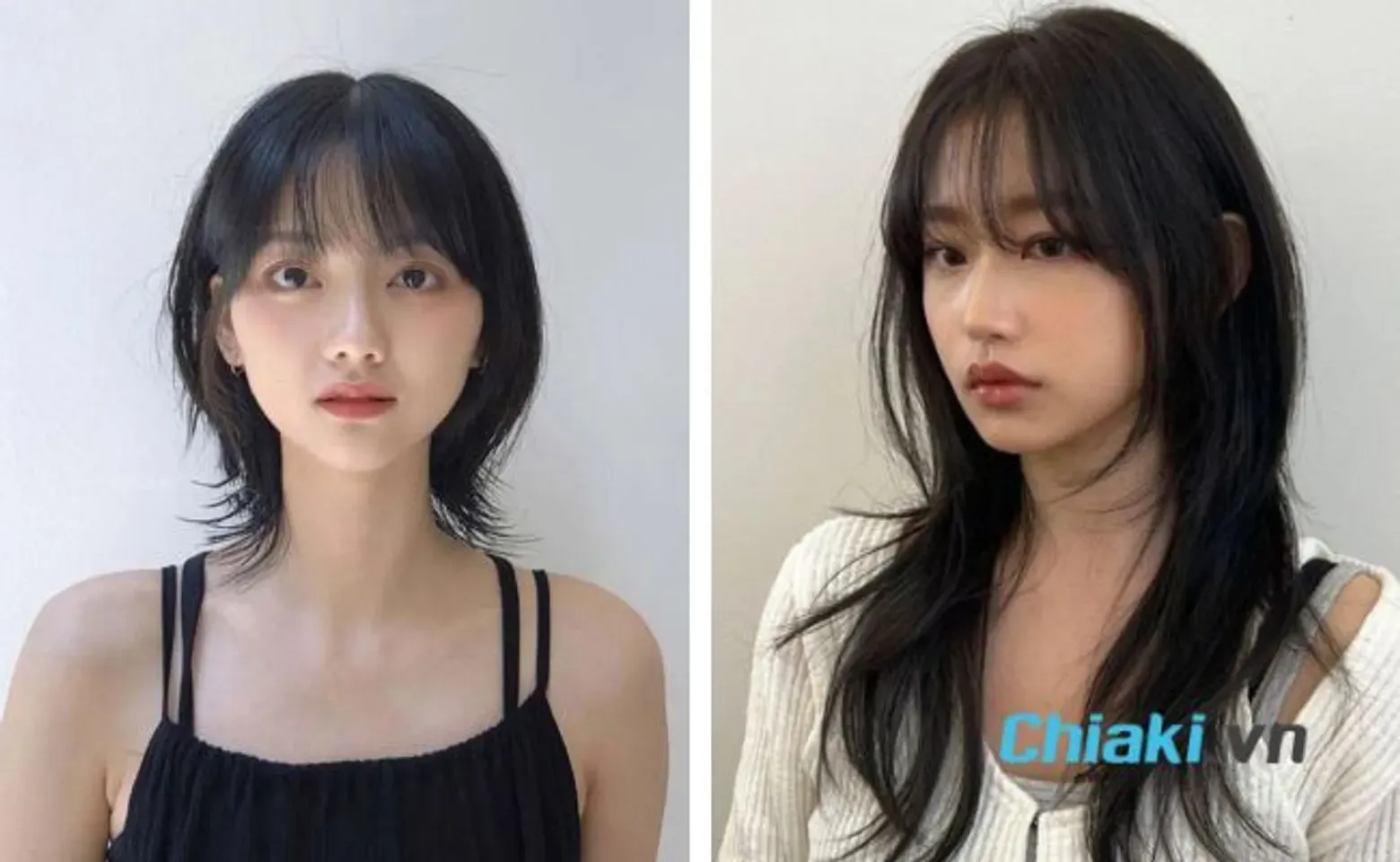 Tóc mullet layer nữ mái thưa