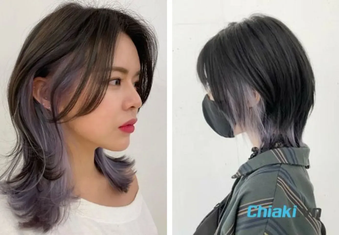 Kiểu tóc Mullet nhuộm underlight