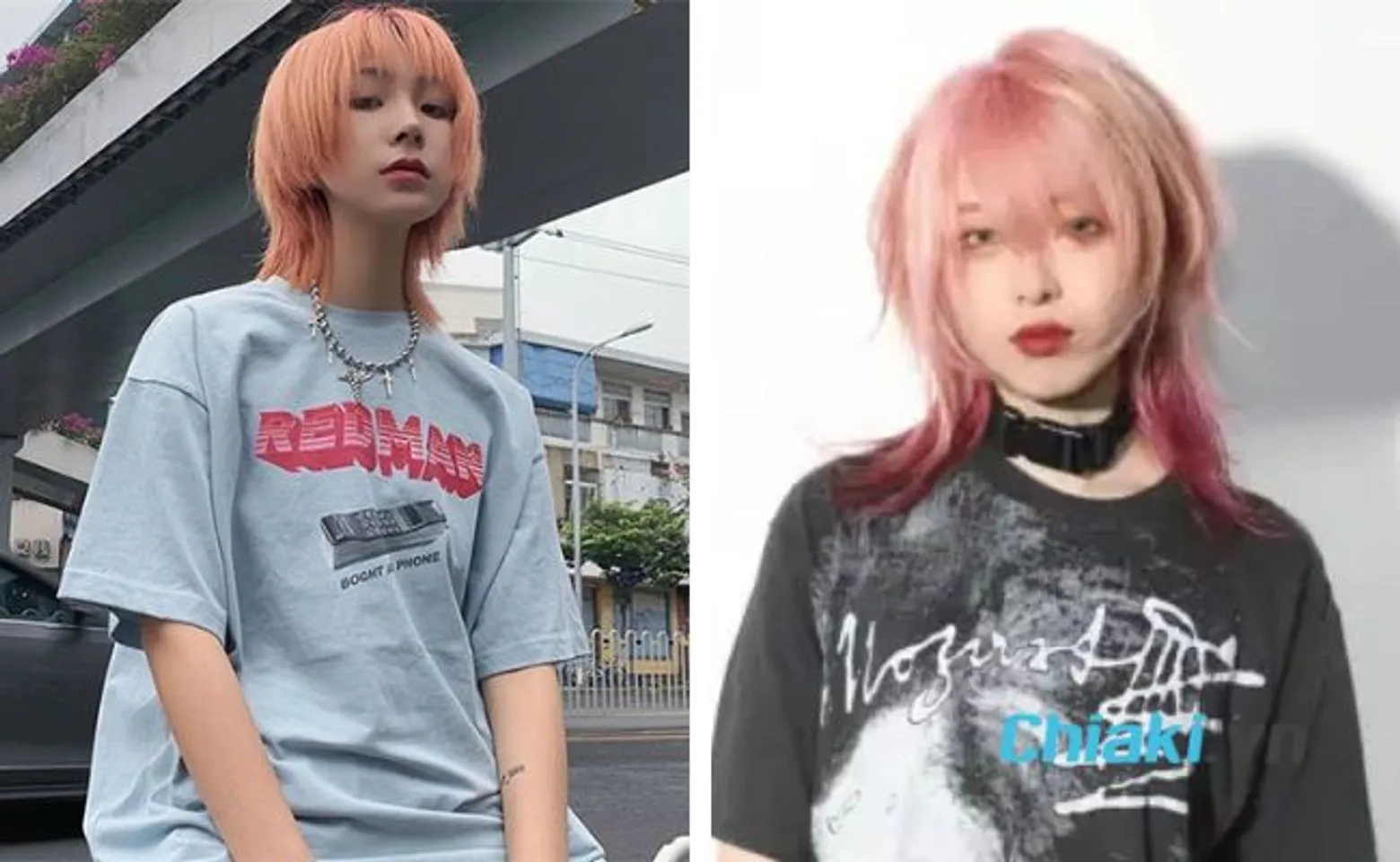 Kiểu tóc nữ mullet nhuộm màu