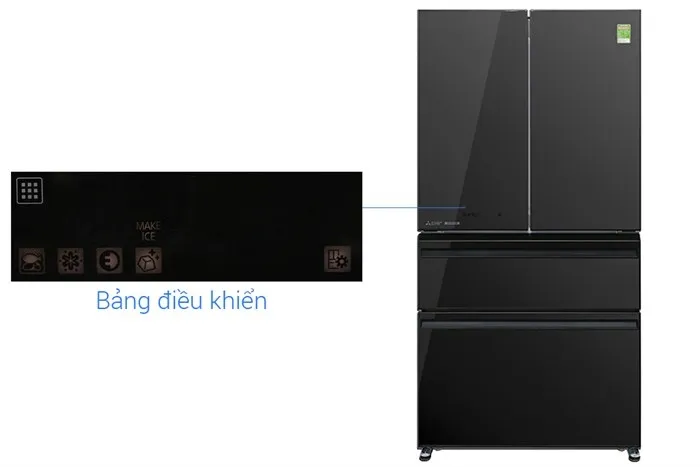 Bảng điều khiển cảm ứng và làm đá tự động