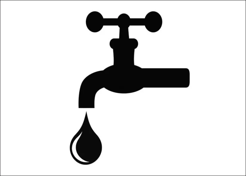 Biểu tượng vòi nước cảnh báo cần vệ sinh lưới lọc máy lạnh để đảm bảo hiệu suất