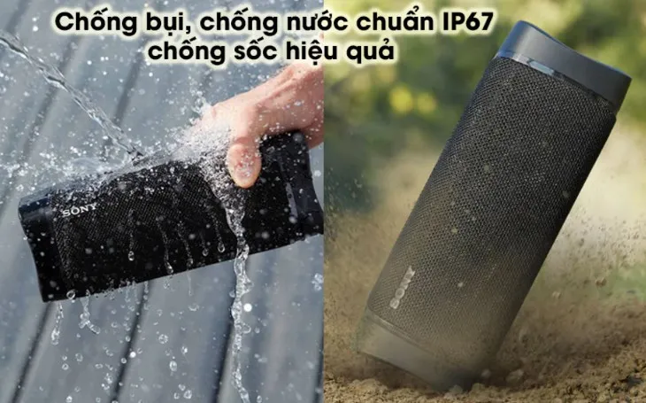 Loa Bluetooth Sony Extra Bass SRS-XB33 chống nước, chống bụi, chống sốc
