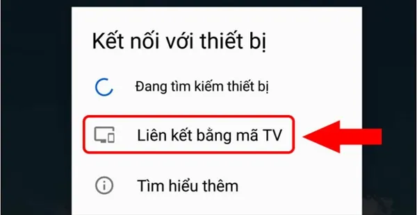 Liên kết bằng mã TV