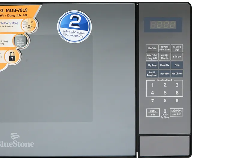 Bảng điều khiển điện tử - Lò vi sóng Bluestone MOB-7819 20 lít