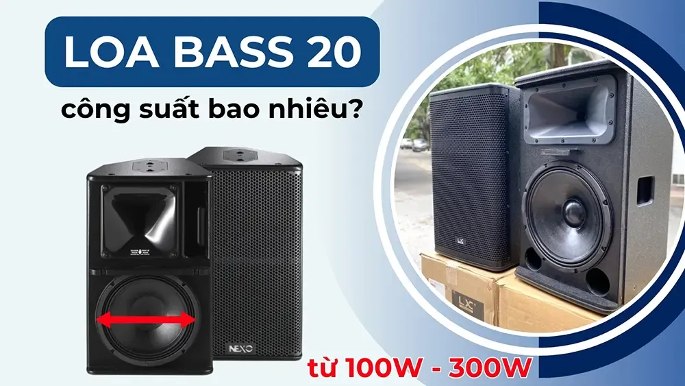 Loa bass 20 công suất bao nhiêu? dao động từ 100W - 300W