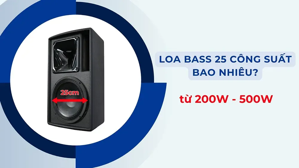 Loa bass 25 công suất bao nhiêu? dao động trong khoảng từ 200W - 500W