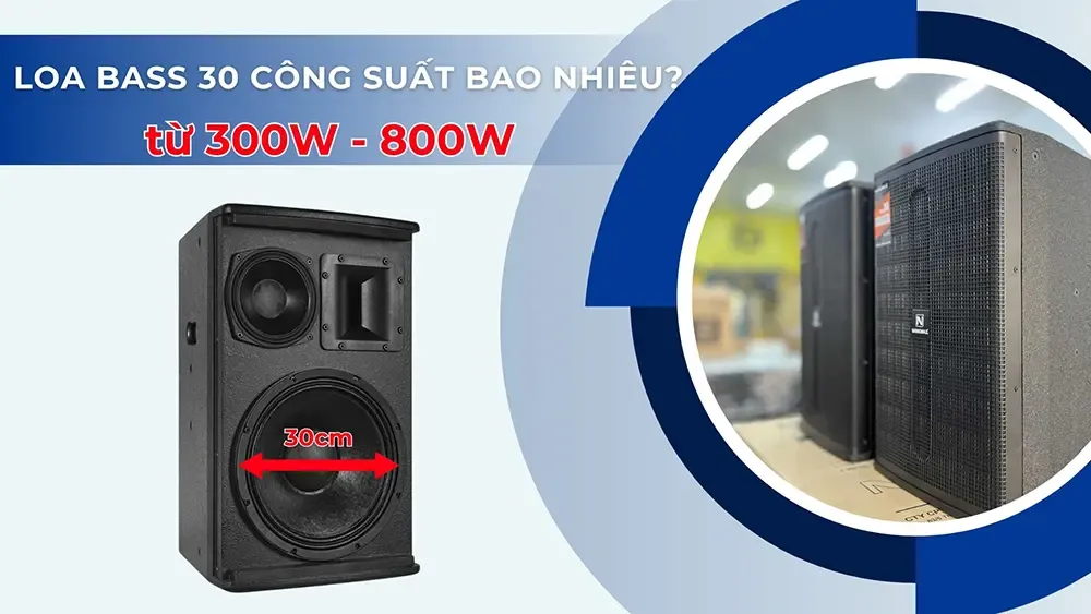 Loa bass 30 công suất bao nhiêu? dao động từ 300W - 800W