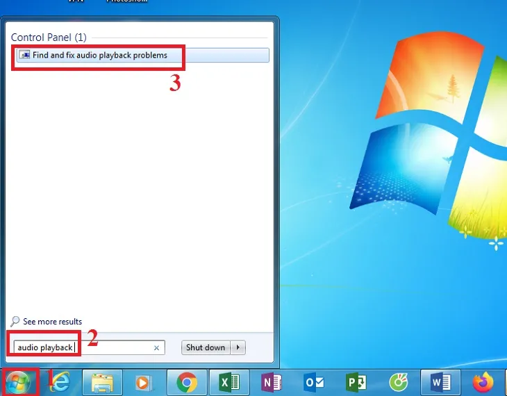 Truy cập trình xử lý sự cố âm thanh mặc định của Windows
