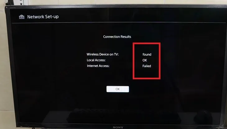 Hiển thị kết quả Found (Tìm thấy), OK, Failed.