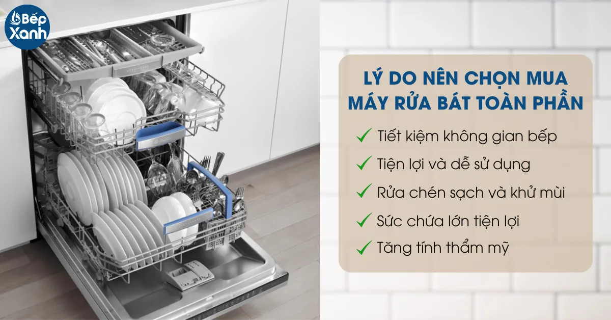 Lợi ích máy rửa chén âm tủ