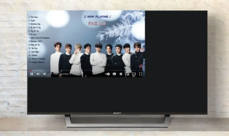 Màn hình YouTube bị thu nhỏ trên tivi Sony hình 1