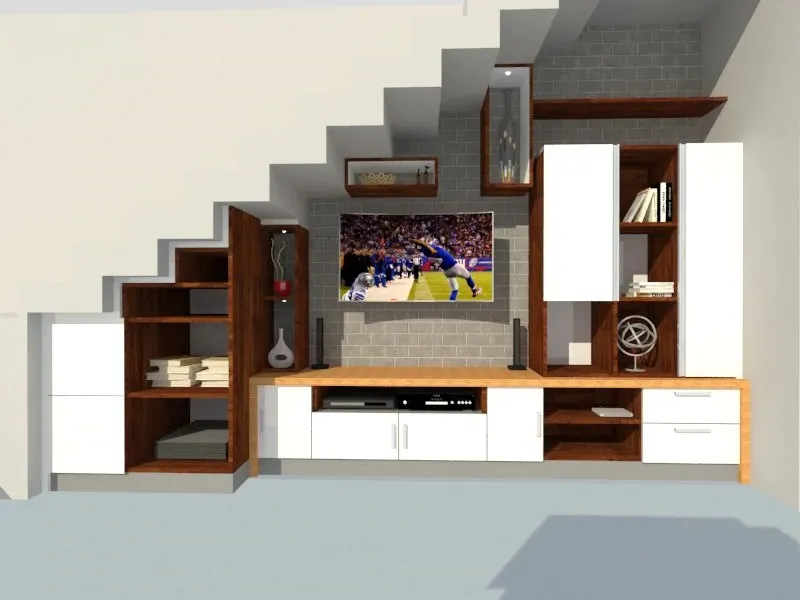 Mẫu kệ tivi dưới gầm chân cầu thang (7)