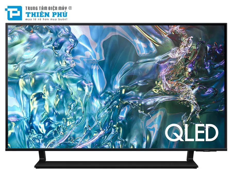 Mẫu Smart Tivi Samsung QLED 43 Inch QA43Q60DAKXXV đời mới đang hiển thị hình ảnh rực rỡ và chi tiết