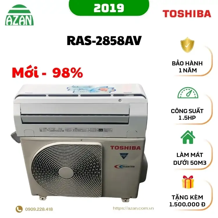 Máy lạnh Toshiba nội địa Nhật 1.5HP RAS-2858AV