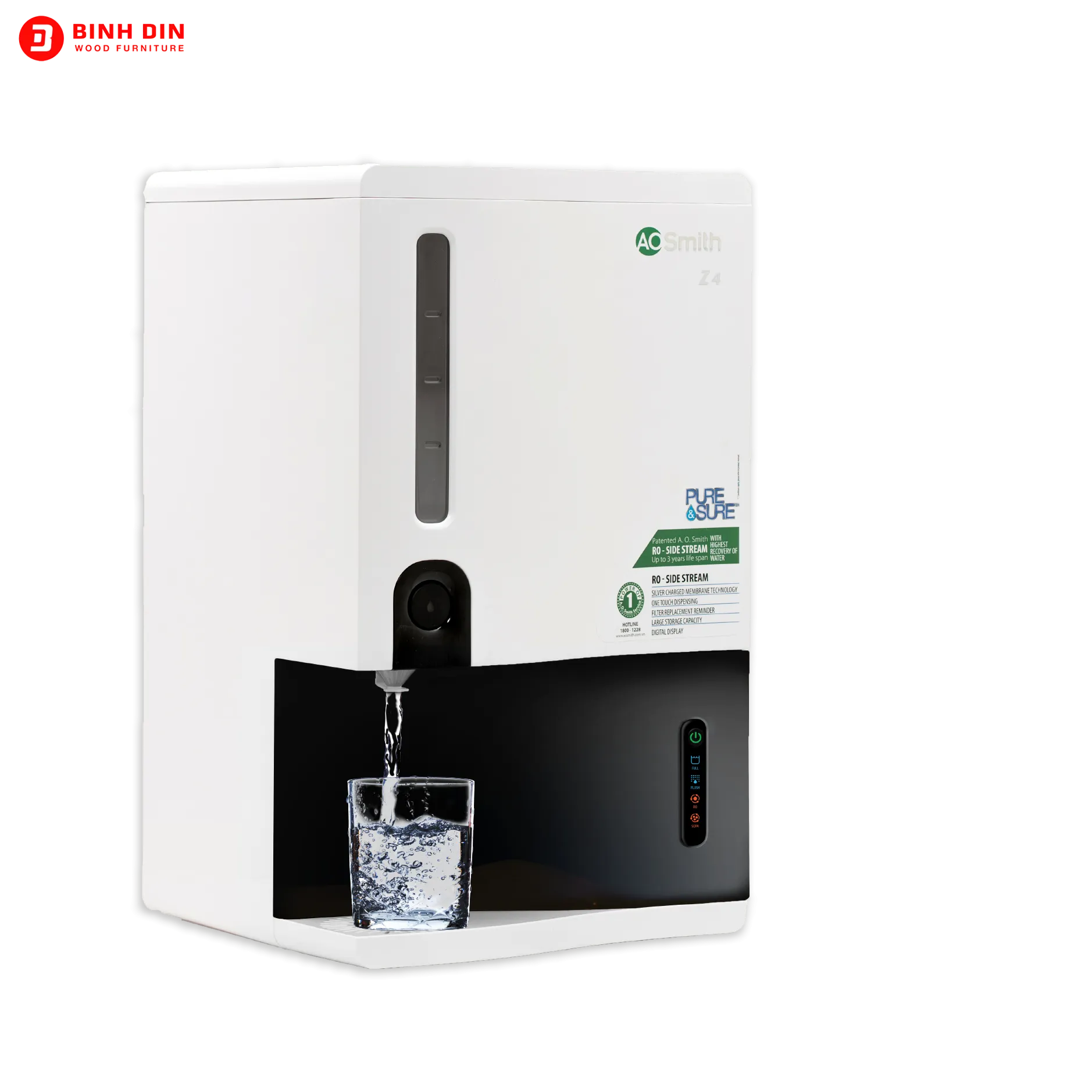 Máy lọc nước AO Smith Z4 có lõi lọc GAC Min-Tech giúp khử mùi, điều chỉnh vị và bổ sung khoáng chất