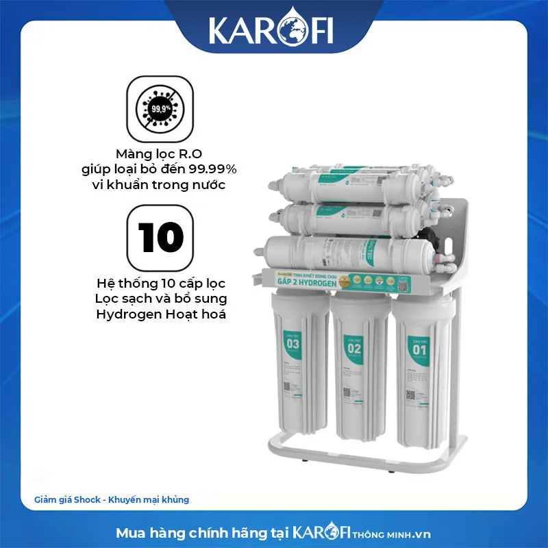Máy lọc nước Livotec 218 - Hydrogen - 10 lõi cao cấp - New 2026