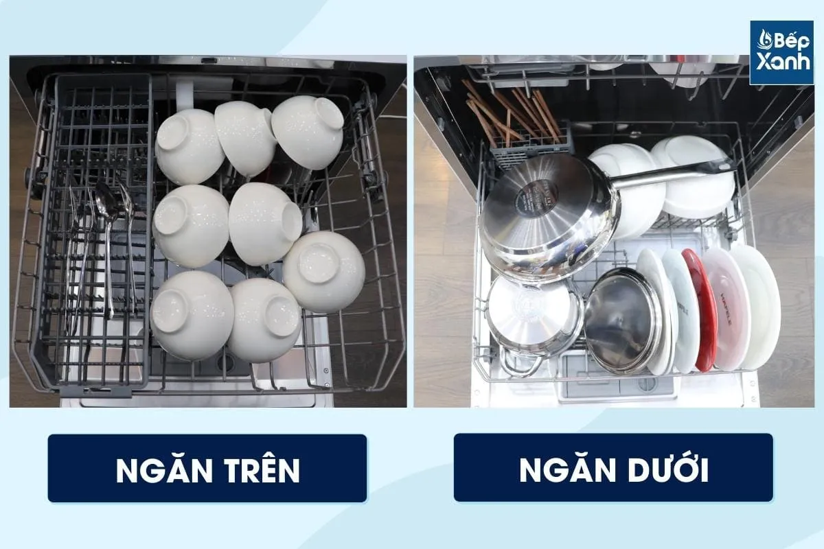 2 khay sắp chén đĩa