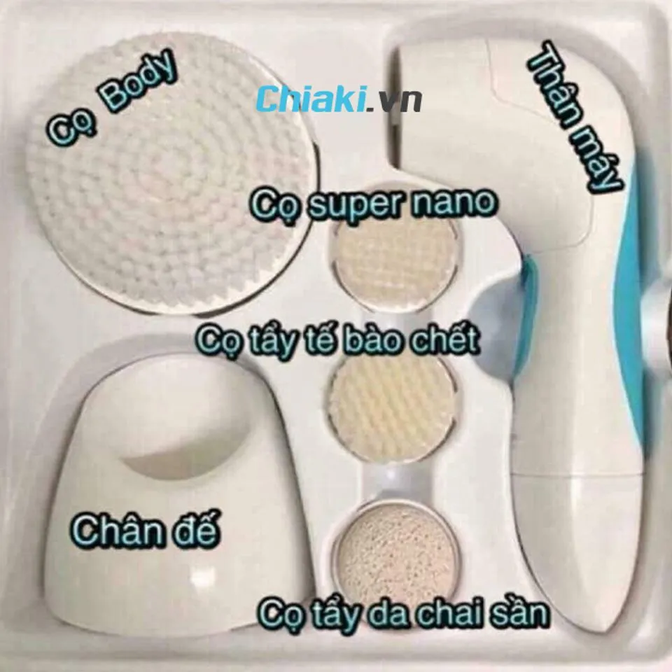 Máy rửa mặt cọ Nano Flawless đầu cọ