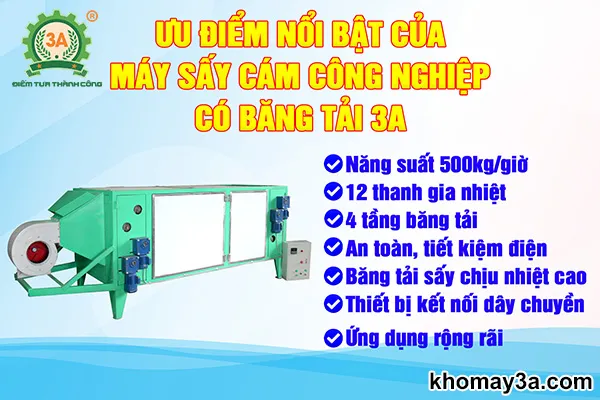 Ưu điểm vượt trội của hệ thống sấy cám 4 tầng thương hiệu 3A