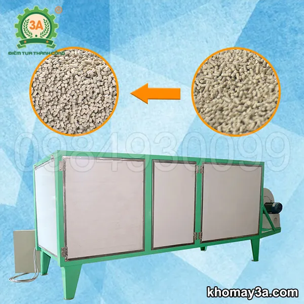 Cận cảnh cửa vào nguyên liệu của máy sấy cám viên công nghiệp