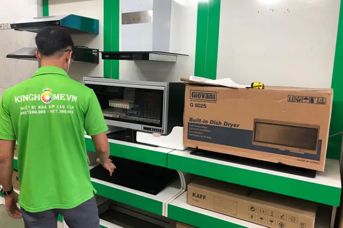 Bảng điều khiển máy sấy chén bát Giovani G-802S phiên bản 2026
