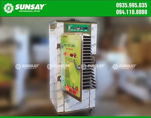Máy sấy lạnh nấm linh chi Sunsay công nghệ hiện đại