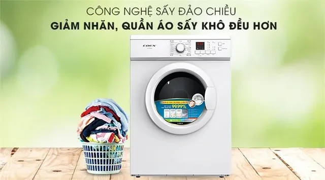 Máy sấy COEX 7.2kg với thiết kế trắng tinh tế