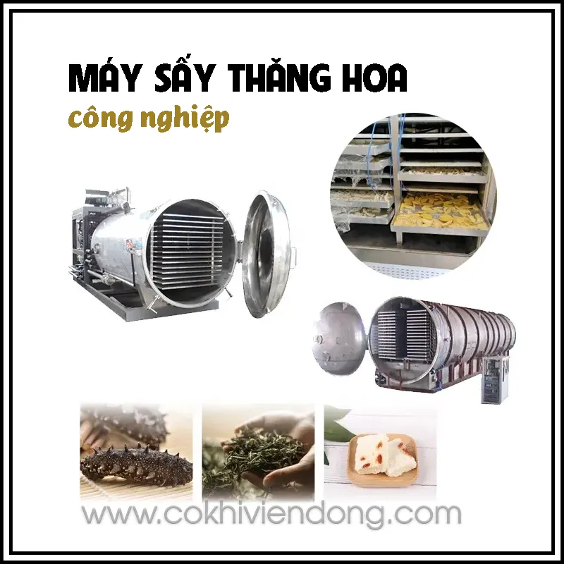 Chi tiết cấu tạo máy sấy công nghiệp thăng hoa hiện đại