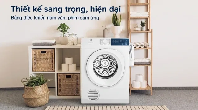 Máy sấy Electrolux 7.5kg màu trắng sang trọng
