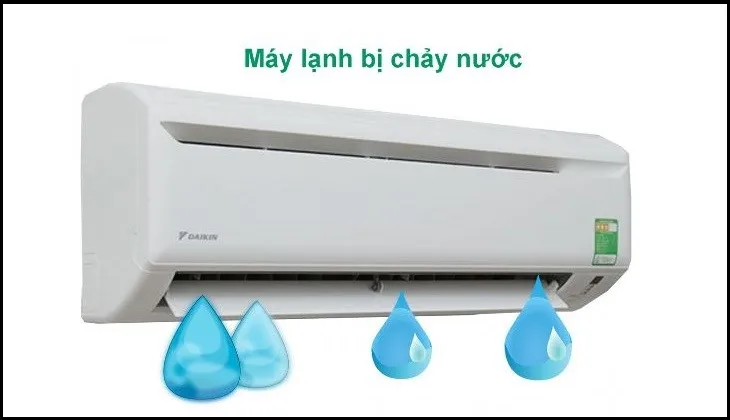 Ống thoát nước máy lạnh bị tắc gây đọng nước