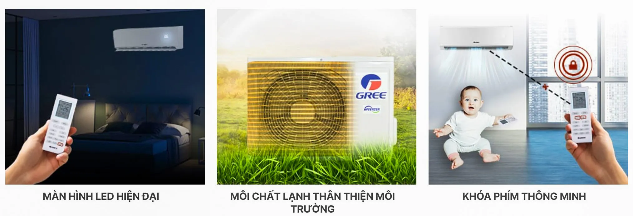 Remote máy lạnh Gree với nhiều tính năng thông minh