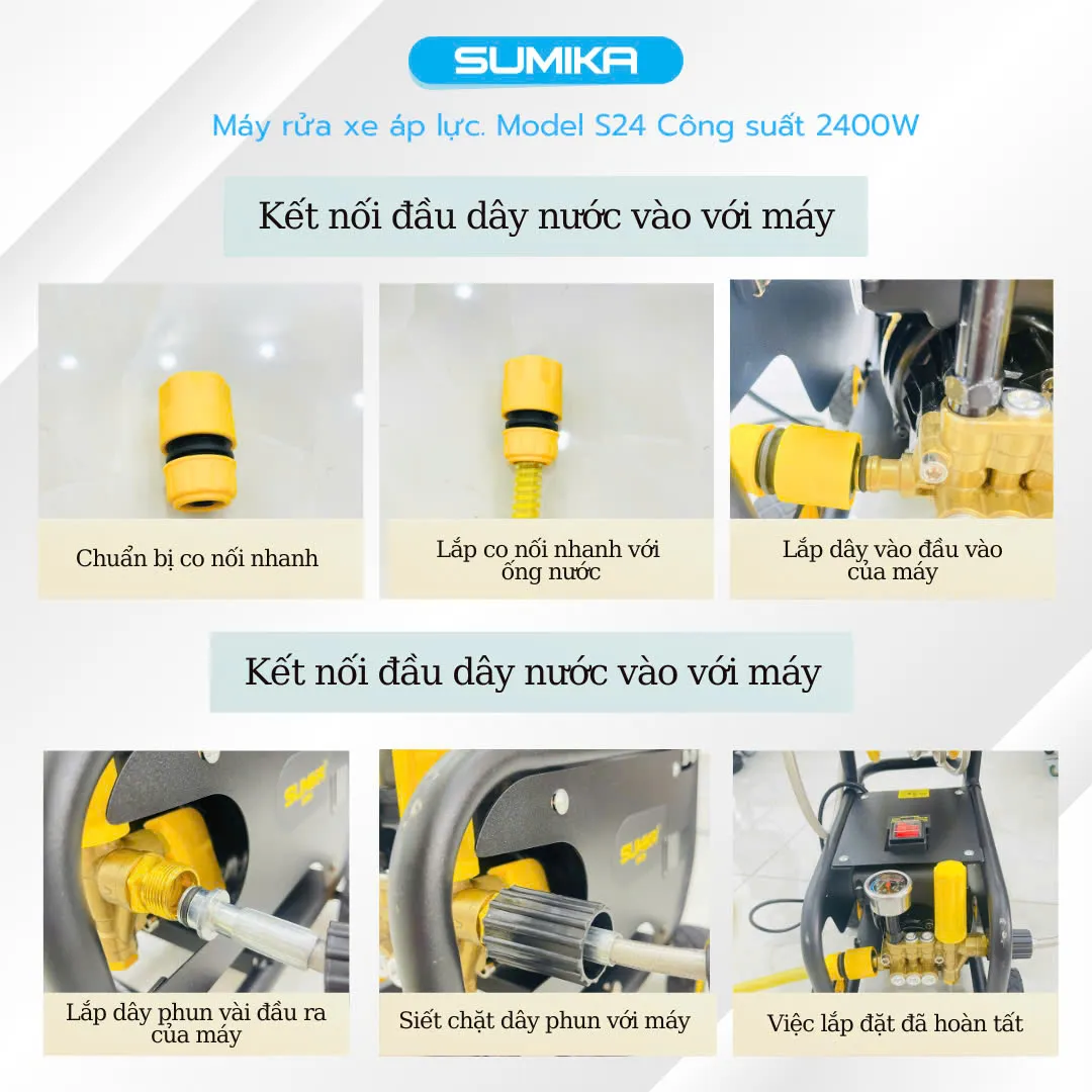 Hệ thống điều khiển và công tắc của máy rửa xe SUMIKA S24