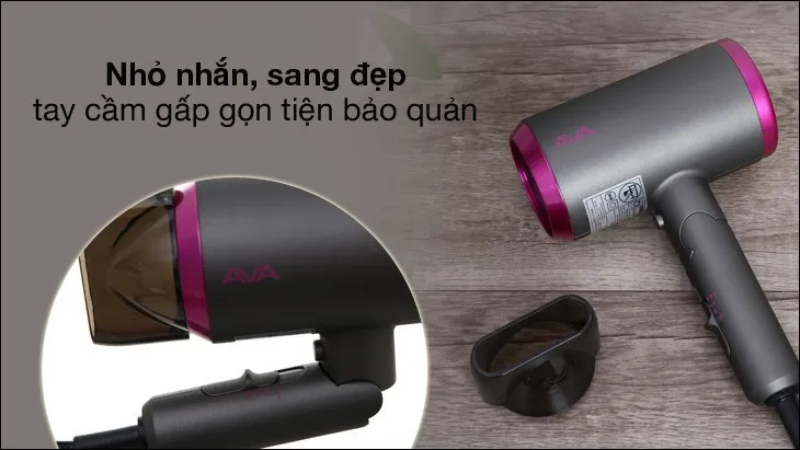 Máy sấy tóc 1800W AVA RCY-7044 hoạt động mạnh mẽ